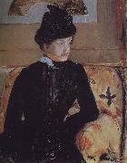 Mary Cassatt The young girl in the black oil painting artist